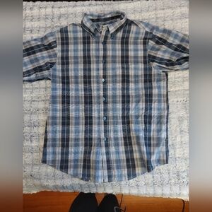 Men's Blue Plaid‎ Shirt